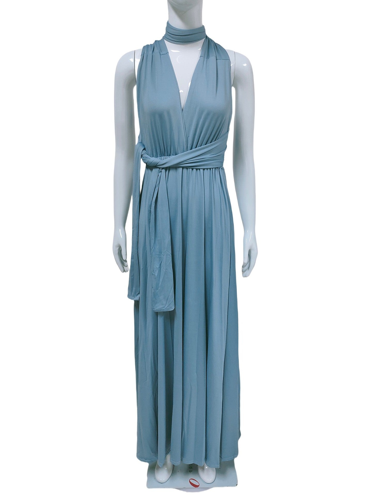 Women Sexy Cross Backless Bandage Long Dress 41