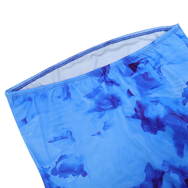 Women's Summer Strapless Printed Bodycon Long Dress 18