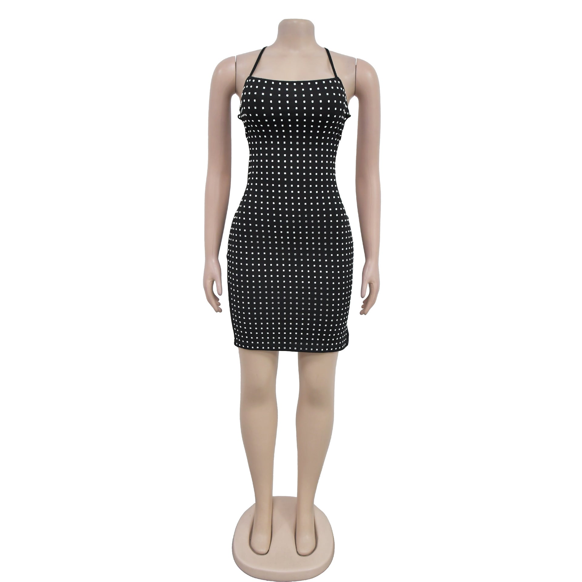 Women Sexy Beaded Strap Dress 5