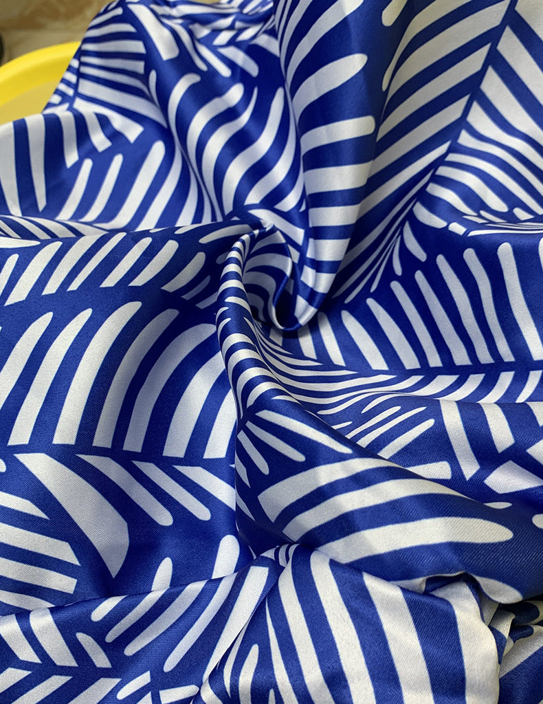 Spring Women's Printed Blouse Belt Button Top Straight Leg Trousers Set 9