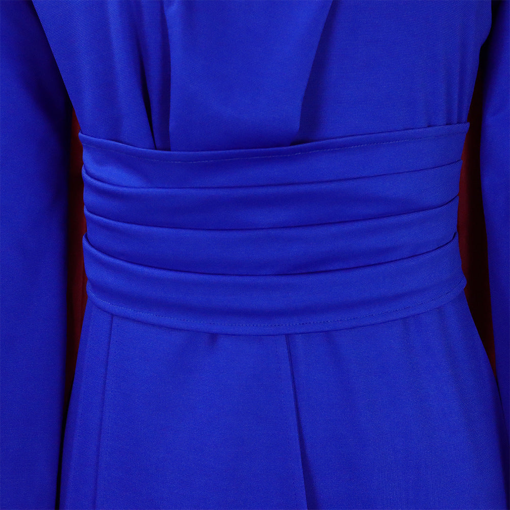 Women's Solid Color Professional Fashion Chic Plus Size Elegant African Dress 21