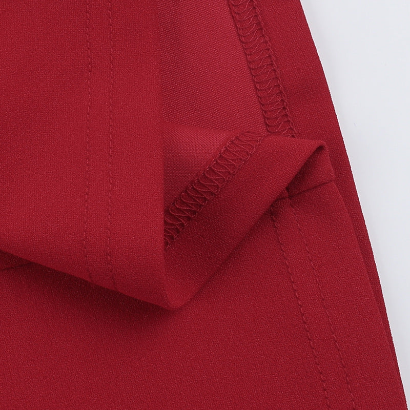 Women Suspender Lace Patchwork V Neck Dress 16