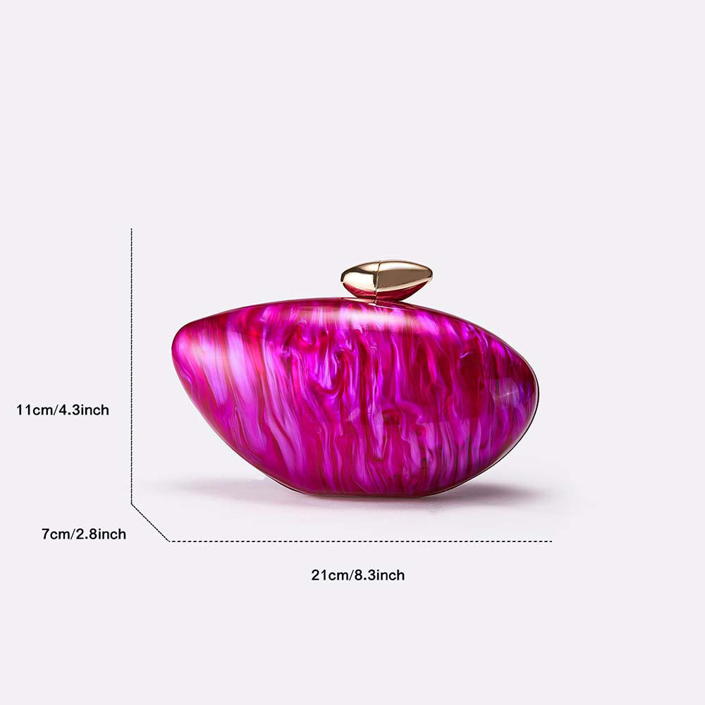 Transparent Fashion Bullet-Shaped Acrylic Evening Clutch for Women 15