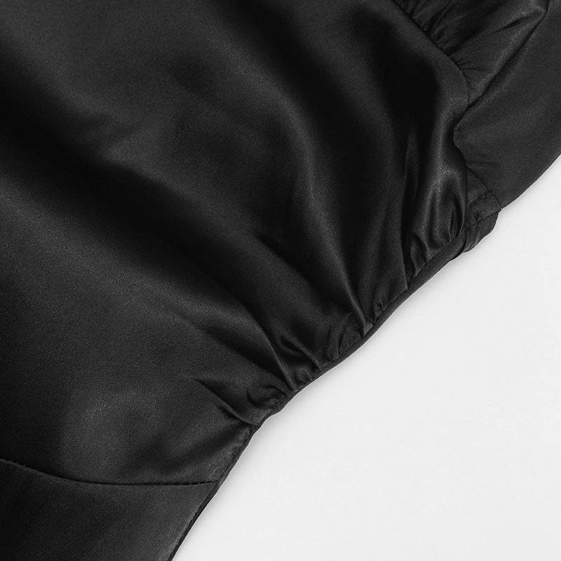 Women Halter Neck Lace-Up V-Neck Solid Bodycon Dress 12