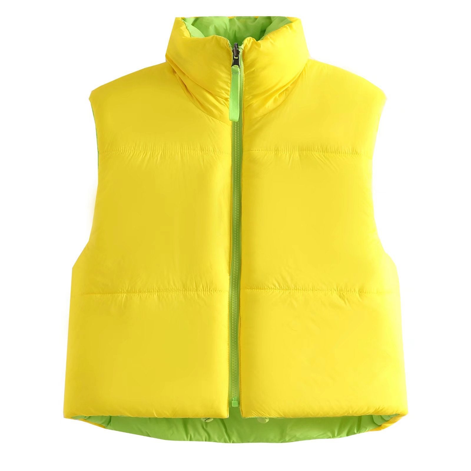 Women Reversible Stand Collar Vest 18