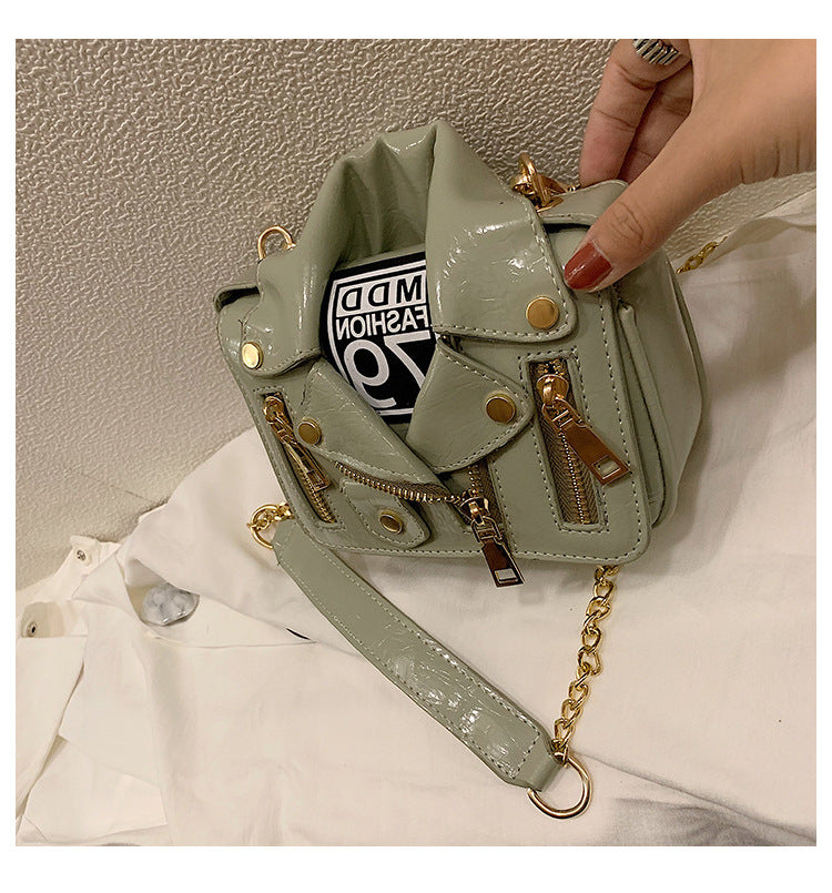 Women Uniform Bag Turndown Collar Jacket Style Bag 25