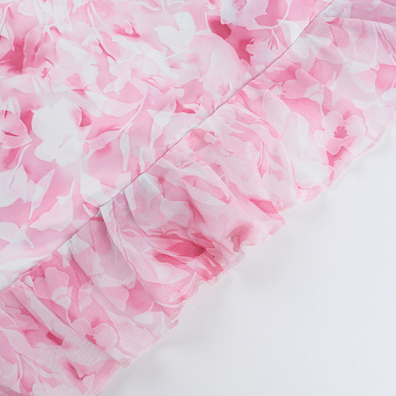 Summer Print Strapless Bow Dress 13