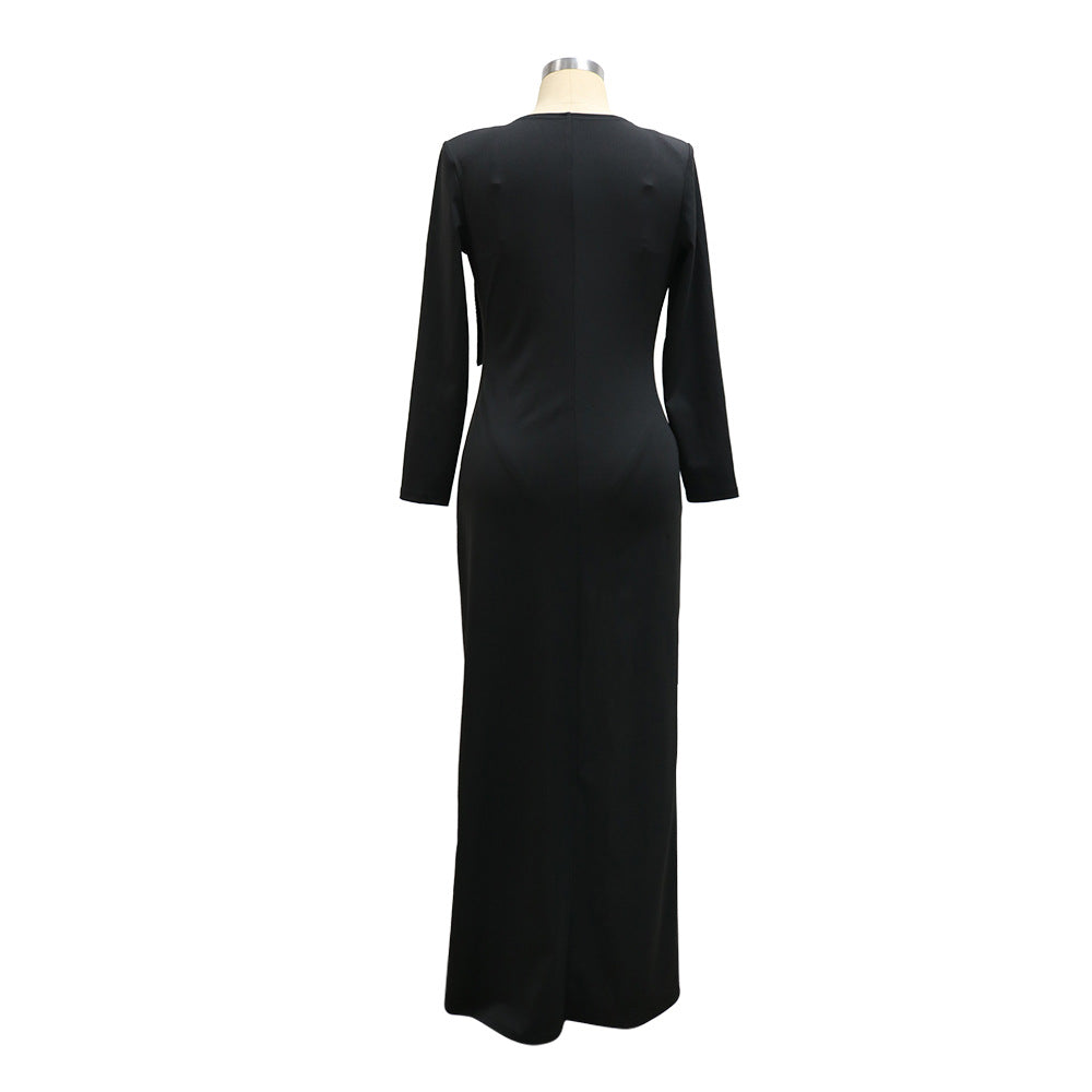Summer Women Sexy Irregular Long Sleeve Dress 16