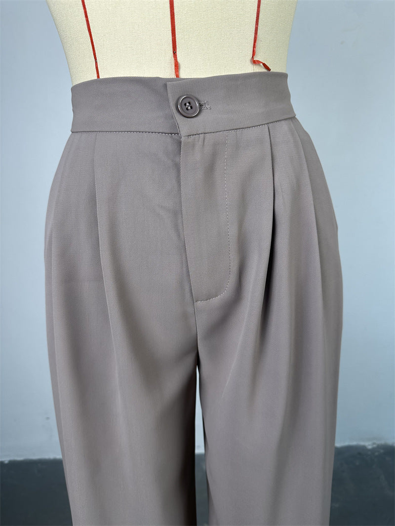 Women 's Spring V-Neck Sleeveless Vest Wide-Leg Trousers Casual Suit 17