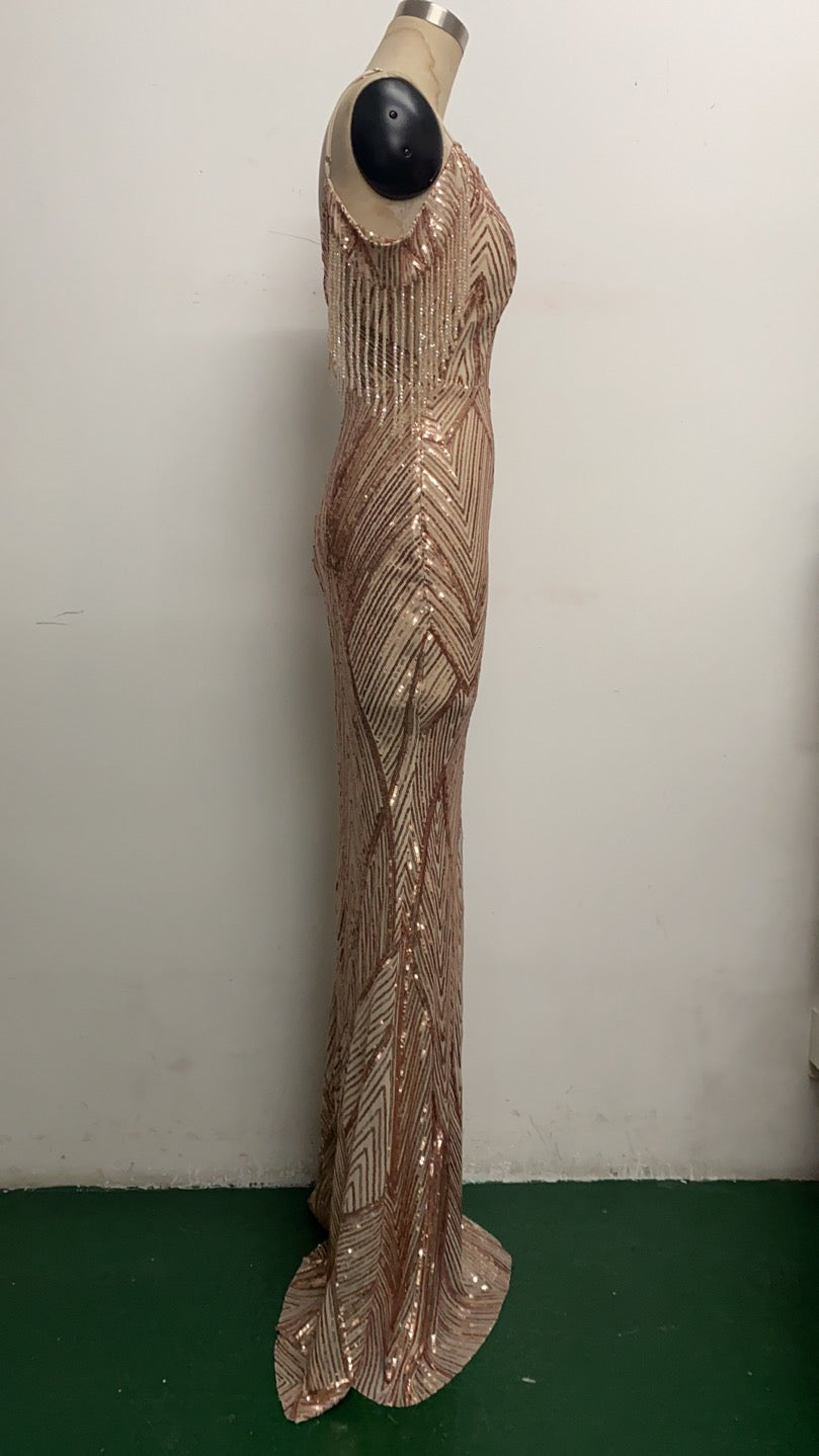 Sequin Fishtail Long Formal Dress Evening Gown 28