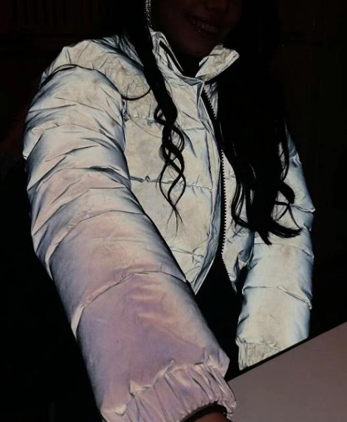 Women zippered padded coat 10