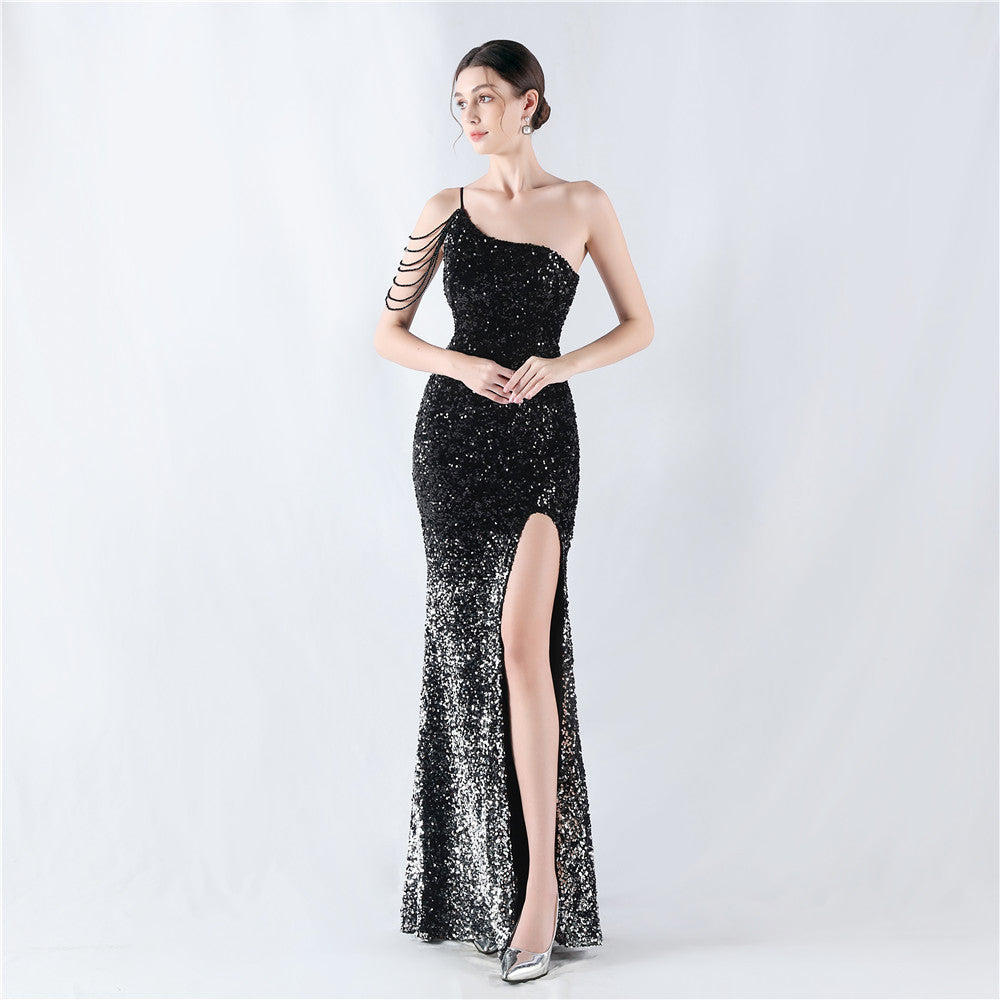Plus Size Women Sequin Formal Party Maxi Evening Dress 3