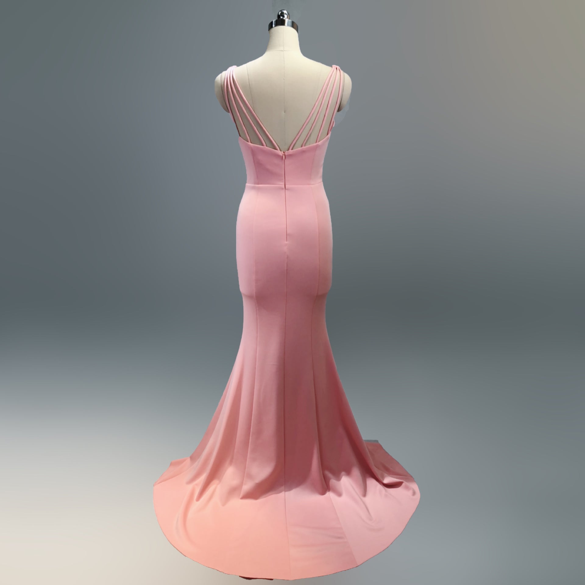 Ladies Summer Sexy V Neck Mermaid Evening Dress 33