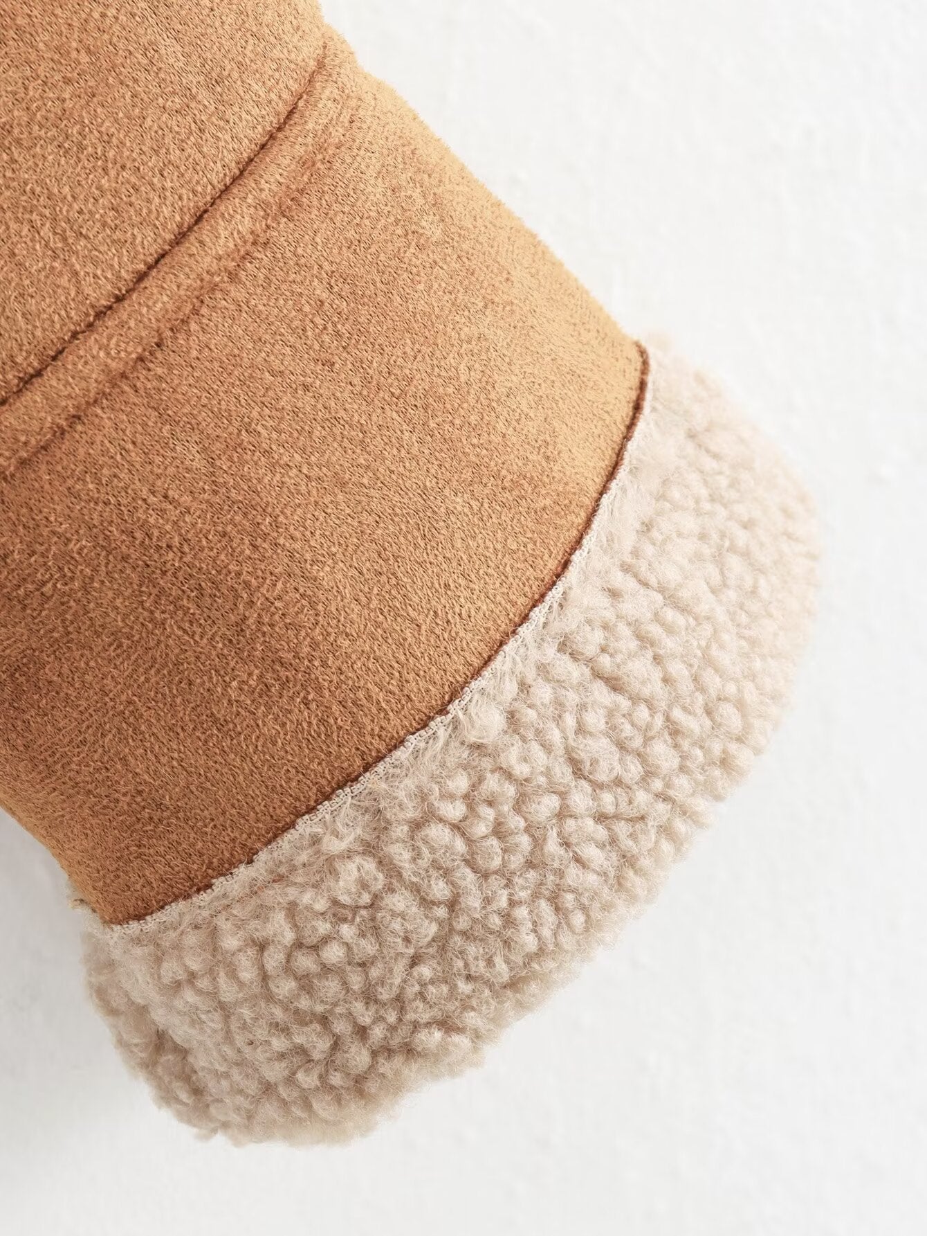 Autumn Winter Women's Woolen Coat Turndown Collar Loose Fur Fleece Jacket 19