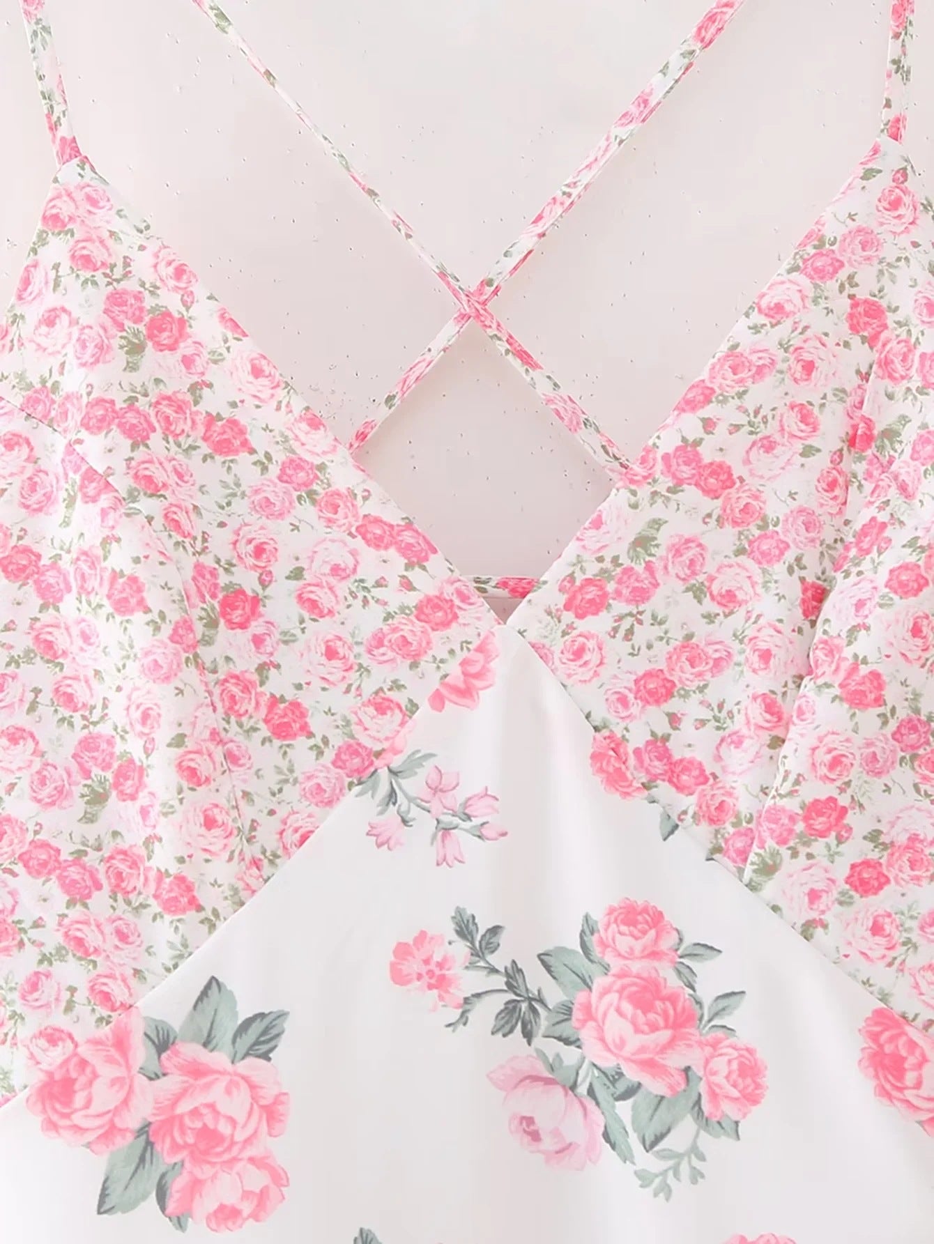 Women's Spring Lace Patchwork Strap Dress 8