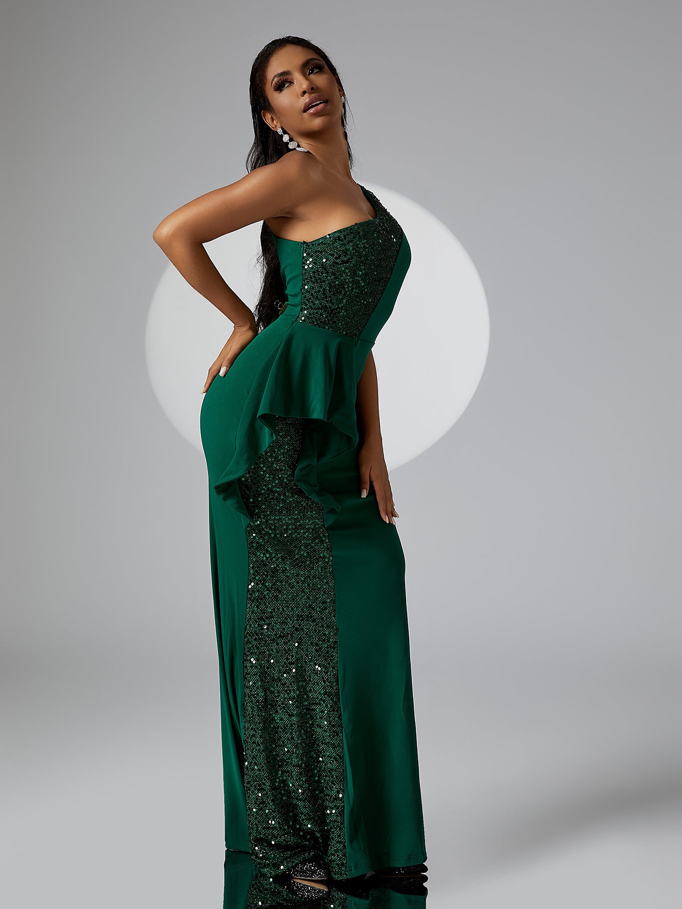 Women One Shoulder Sleeveless Bodycon Dress Evening Dress 10