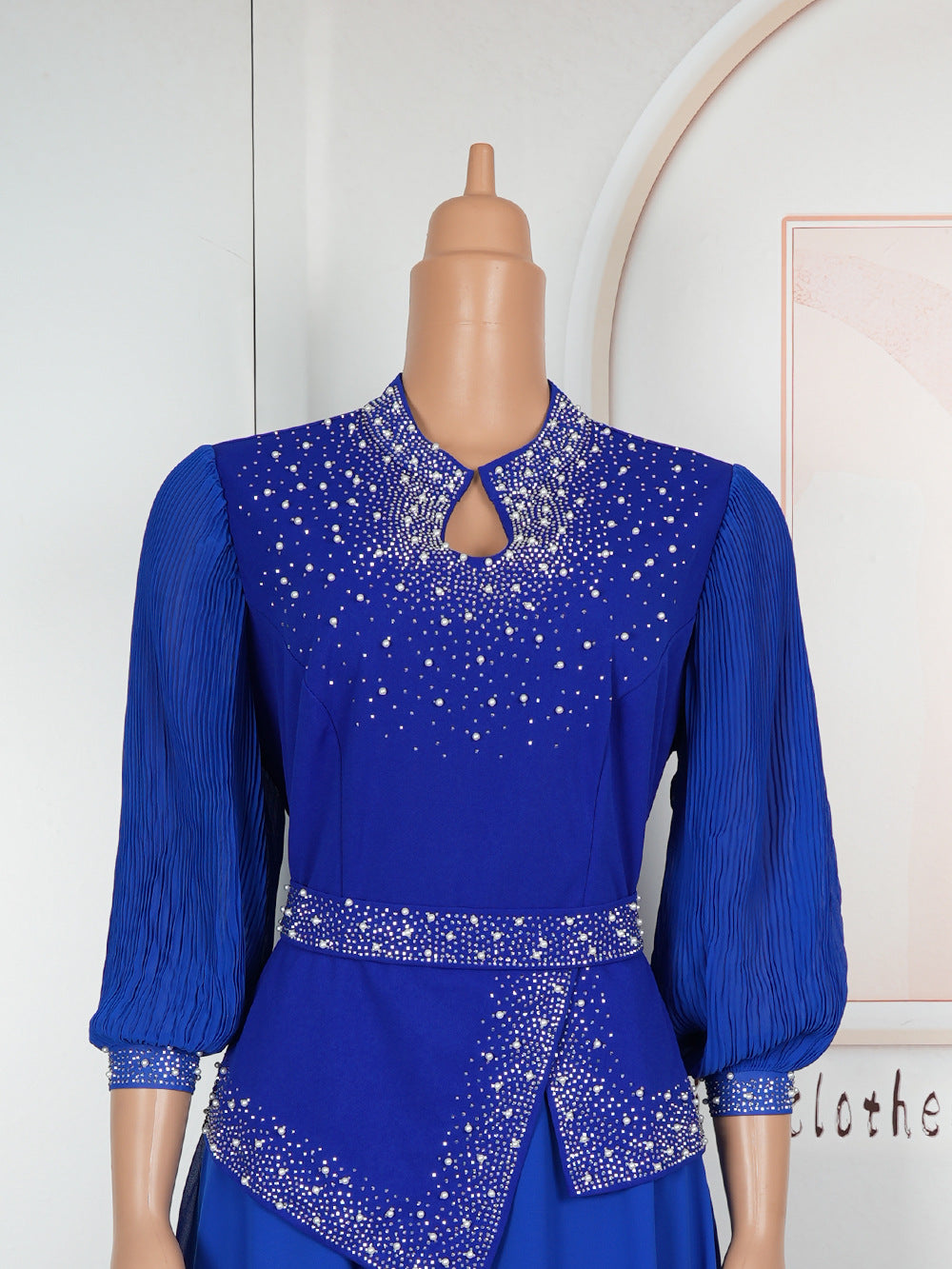 Career Women's Muslim Africa Beaded Fashion Plus Size Dress 13