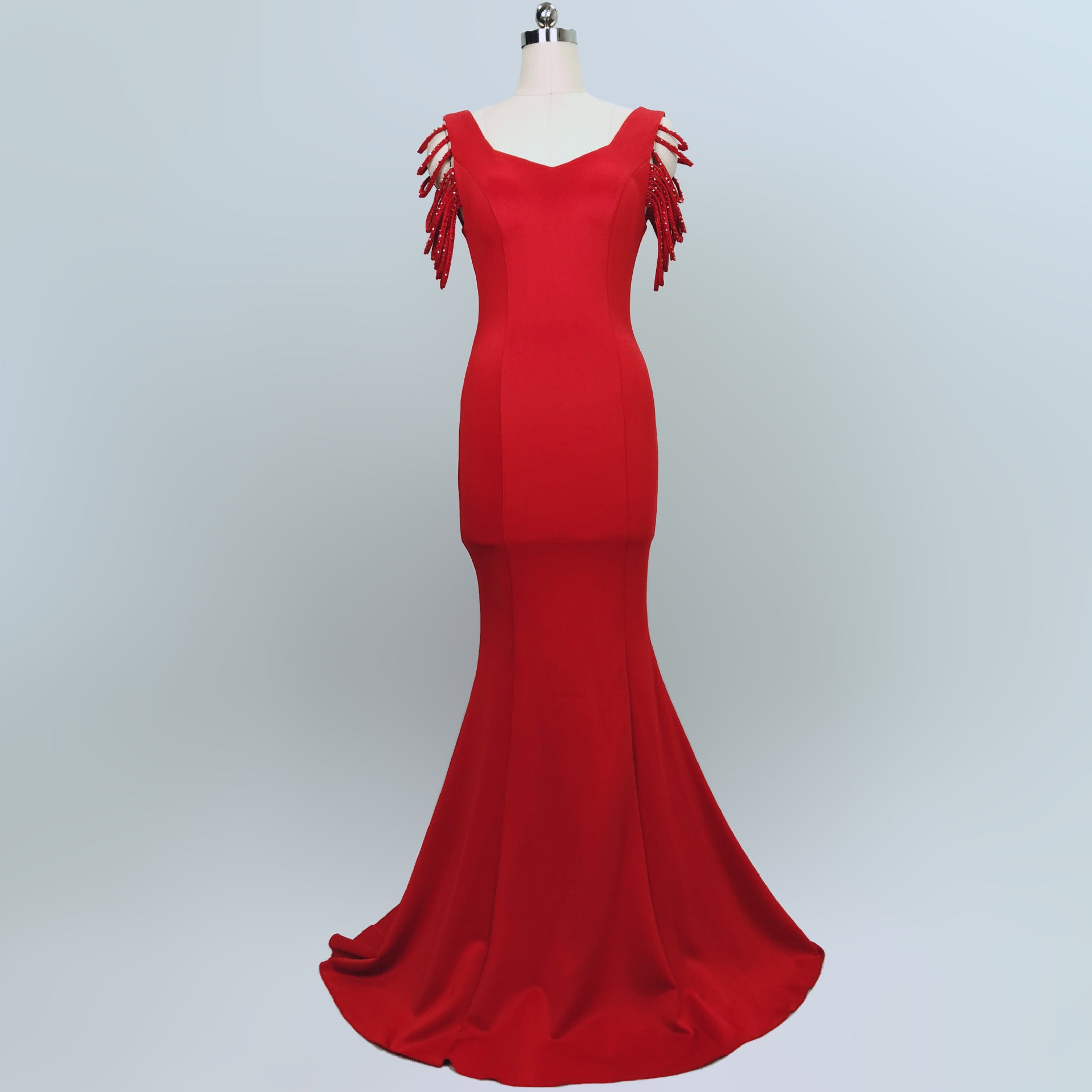 sexy fishtail dress bride wedding toast clothing 24