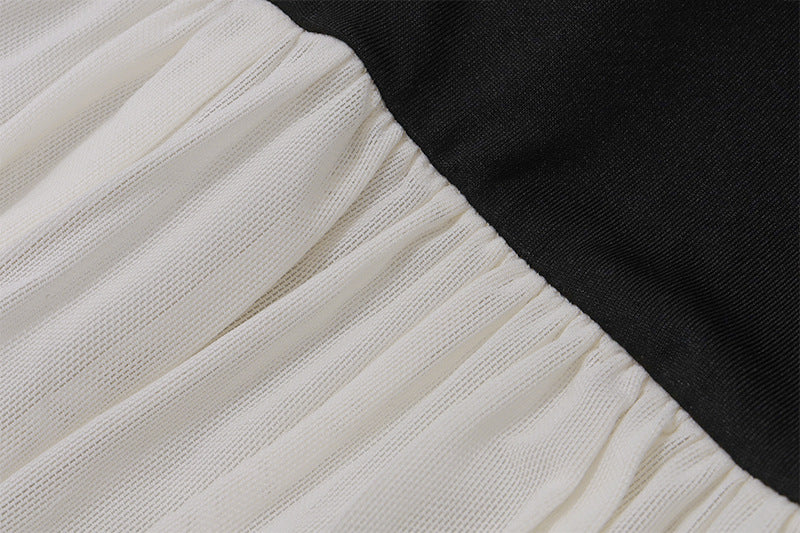 Women's Spring Sexy Off Shoulder Chic Slim Waist Bell Bottom Sleeve Mini Dress 17