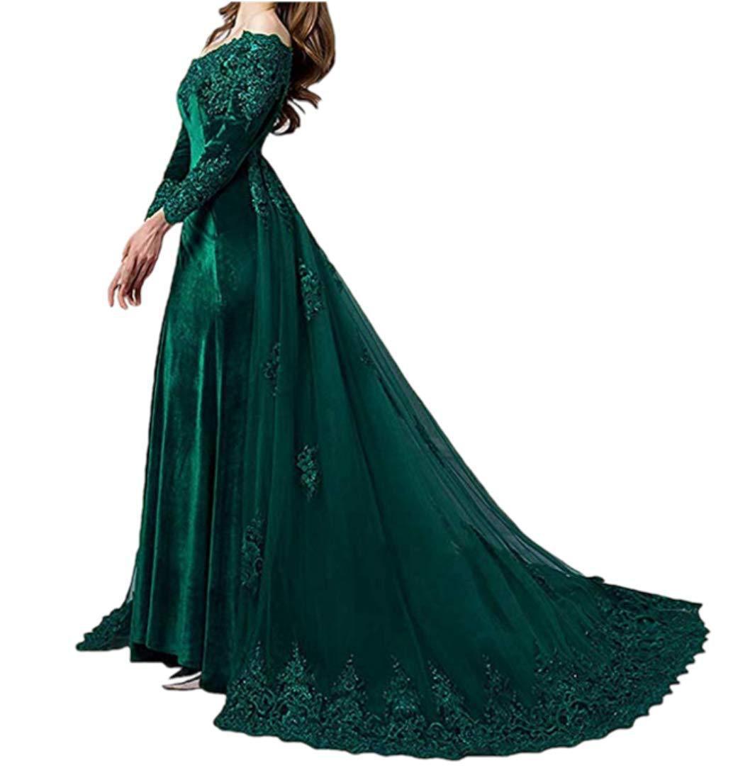 Sexy Off Shoulder Slim Waist Fishtail Satin Prom Evening Dress（Processing time need 3-6 days） 3