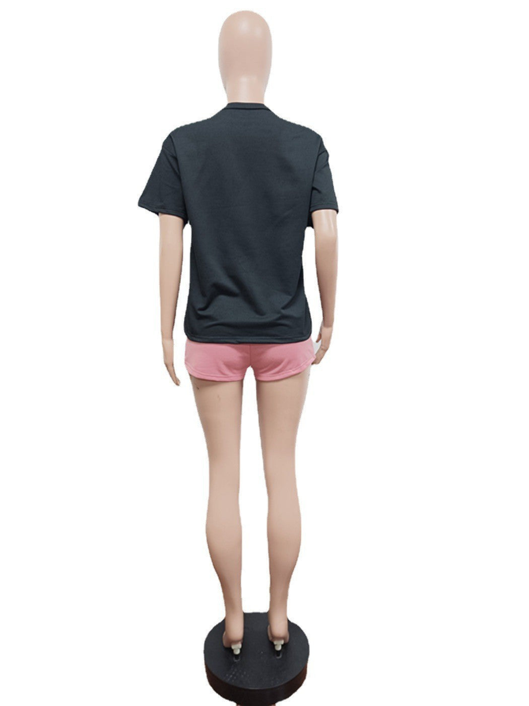 Summer Style Casual Printed Sports Two Piece Shorts Set 28