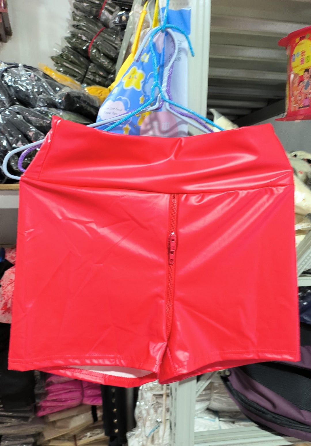 Exoti Sexy Black Leather Crotchless Pants For Women 7