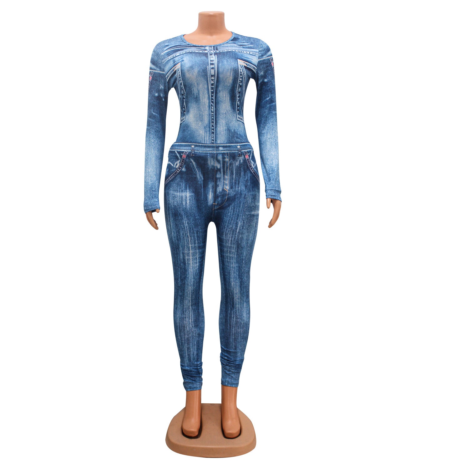 Summer Women's Sexy Tight Fitting Printed Bodysuit Pants Two Piece Set 15