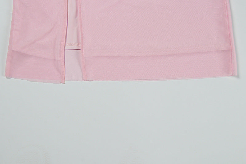 Summer Women's Fashion Chic Sexy Ruffle Strapless Slit Long Dress 18