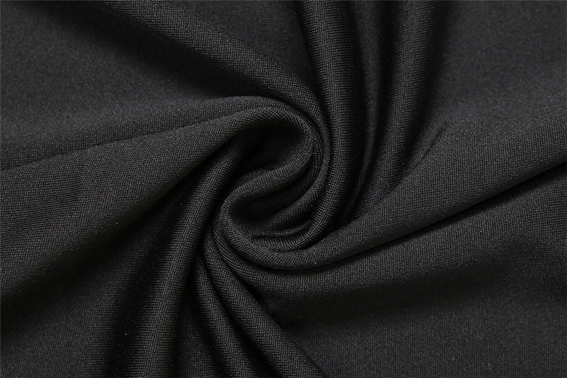 Fashion Women's Solid Color Semi-Turtleneck Metal Button Sleeveless Slim Sexy Dress 15