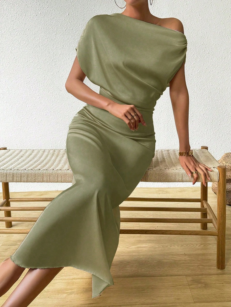 Women Summer Satin Maxi Dress 11