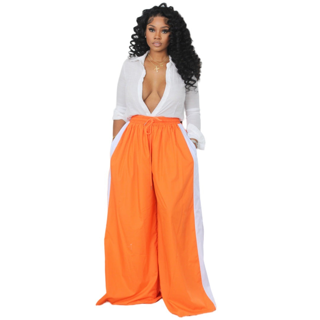 Fashion Casual Color Matching Wide-Leg Pants Women's Clothing 10