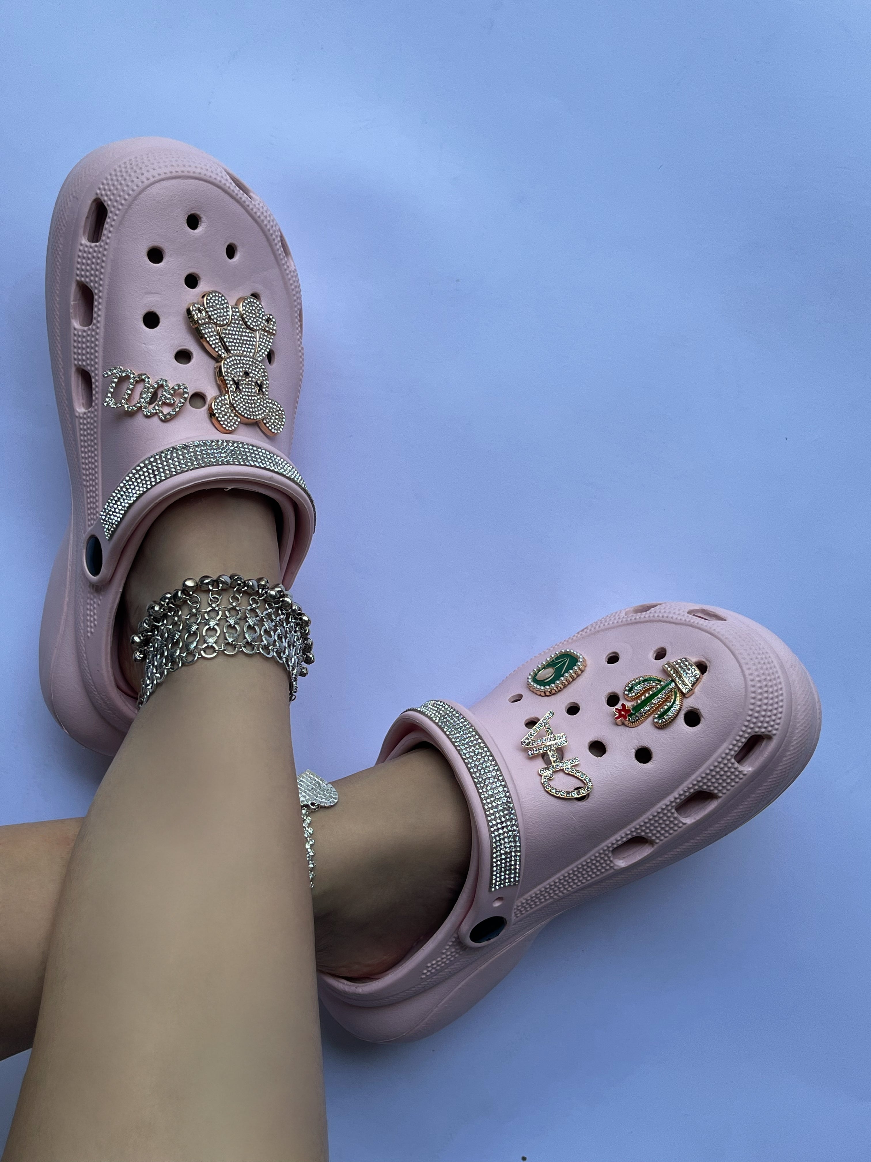 Cactus accessories high-heeled hole shoes women's summer slope heel thick bottom hole shoes women's shoes 8