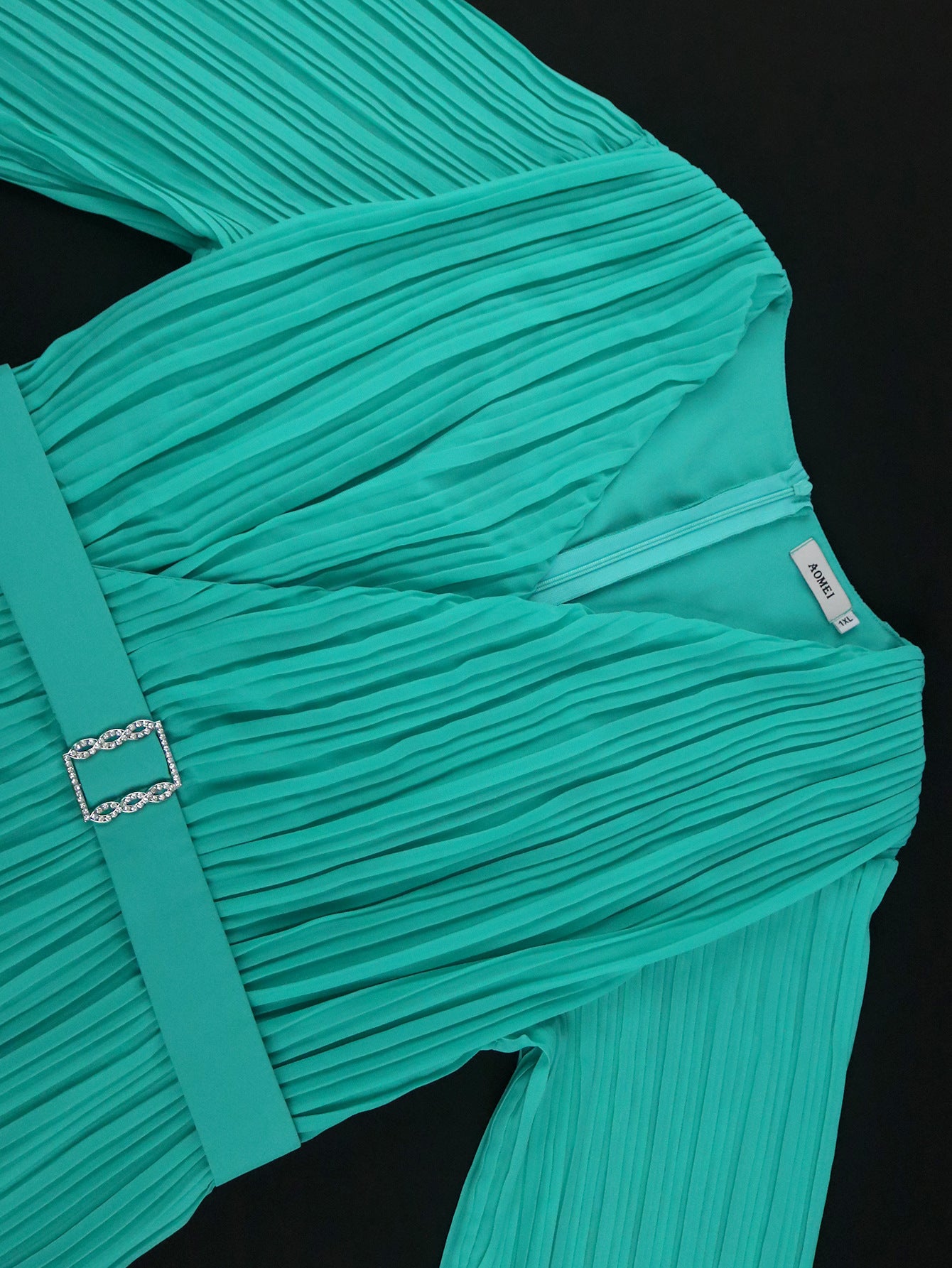 Women Ruffle Sleeve Elegant Formal Party Chiffon Dresses 8