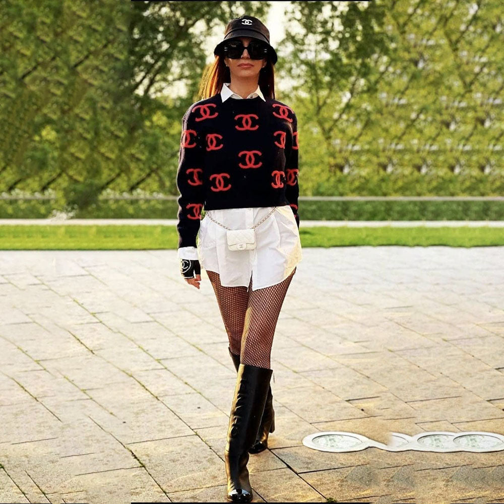 Women's Winter Fashion Sweater Round Neck Long Sleeve Top 3