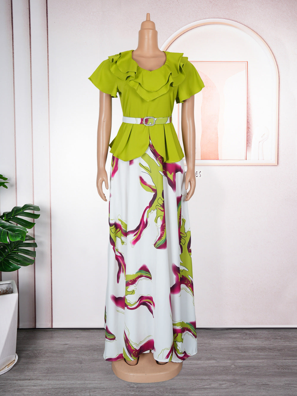 Plus Size African Women Spring Summer Dress 10