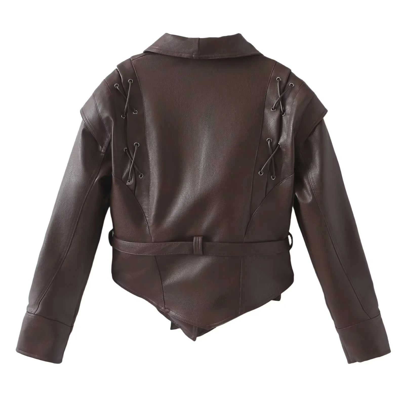 Women's American Retro Casual Faux Leather Jacket 10