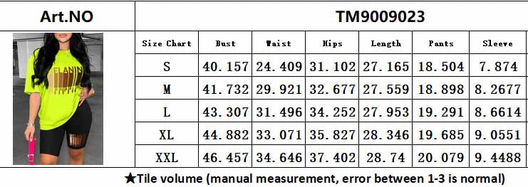 Women's Fashion Printed T-Shirt Shorts Two-Piece Set 24