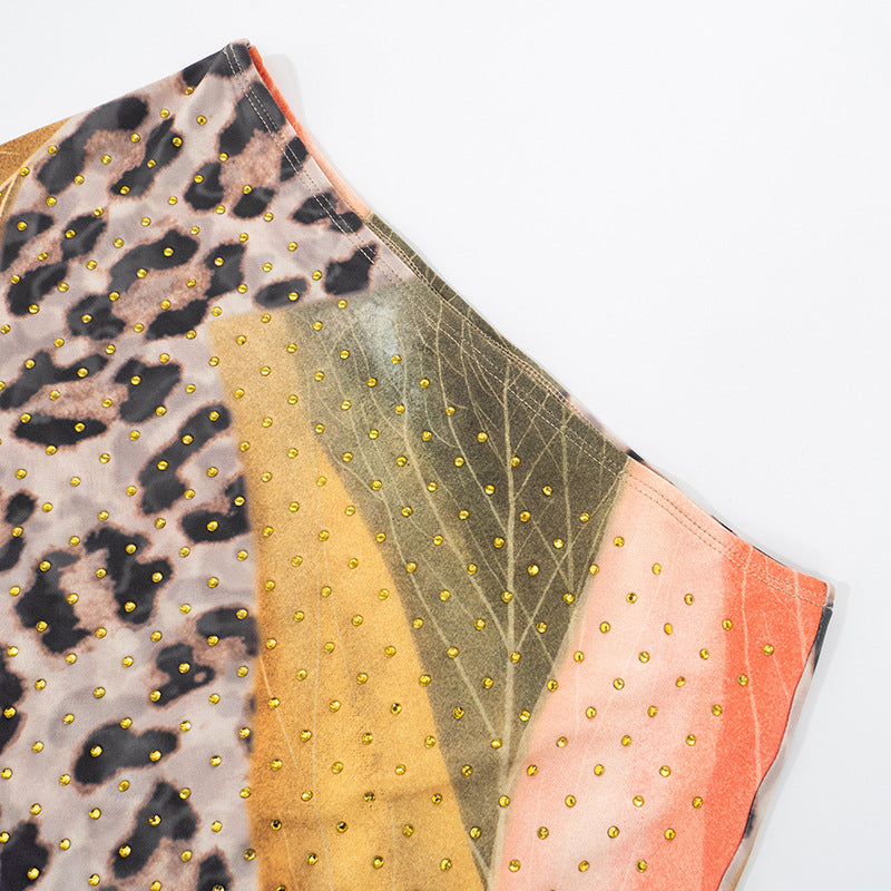 Women Spring/Summer Sexy Leopard Print Bodycon Skirt 16