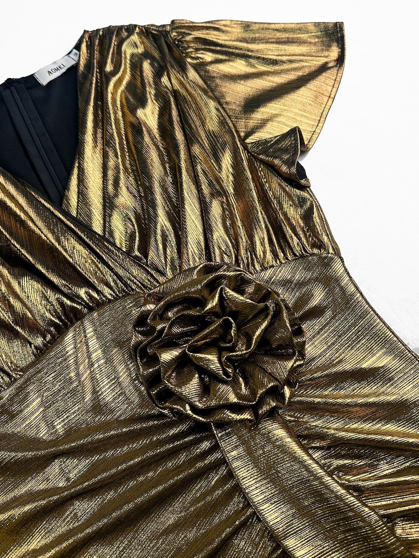 Women sexy v-neck pleated fishtail Formal Party Dress 7