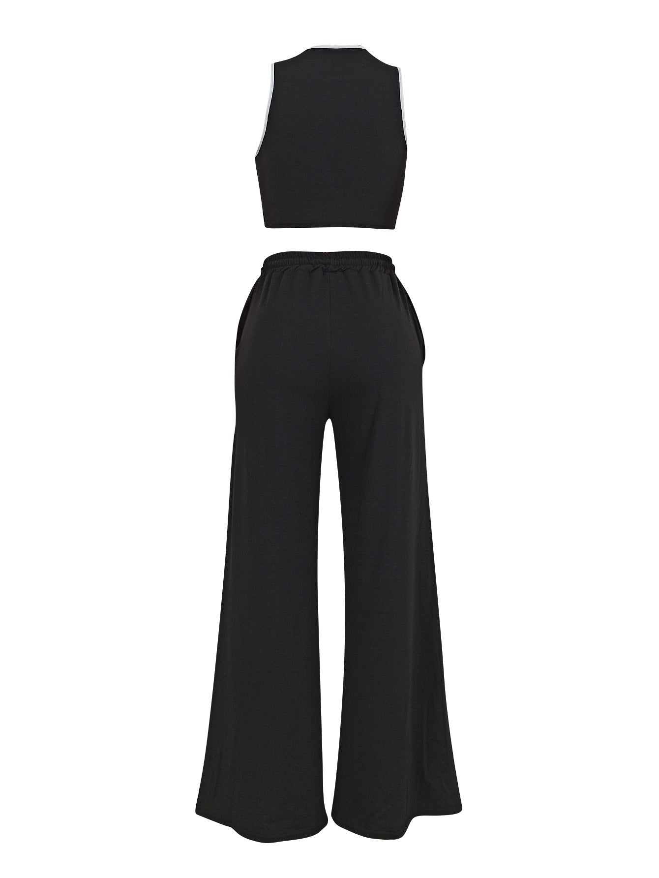 Women Casual Vest and Striped Pants Two-piece Set 16