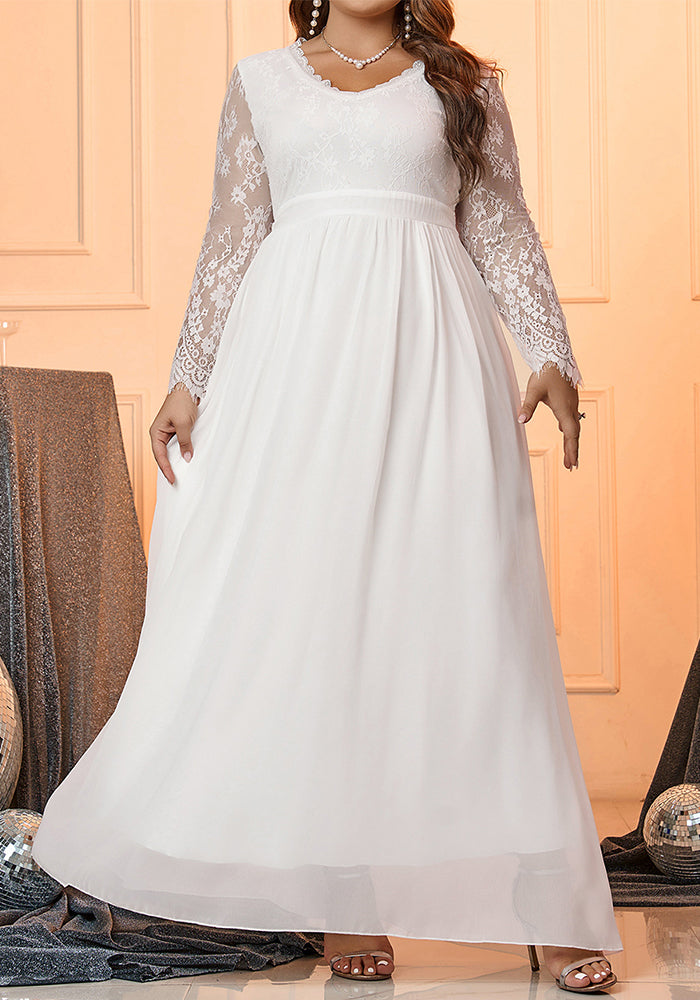 Plus Size Women Chiffon Backless Dress