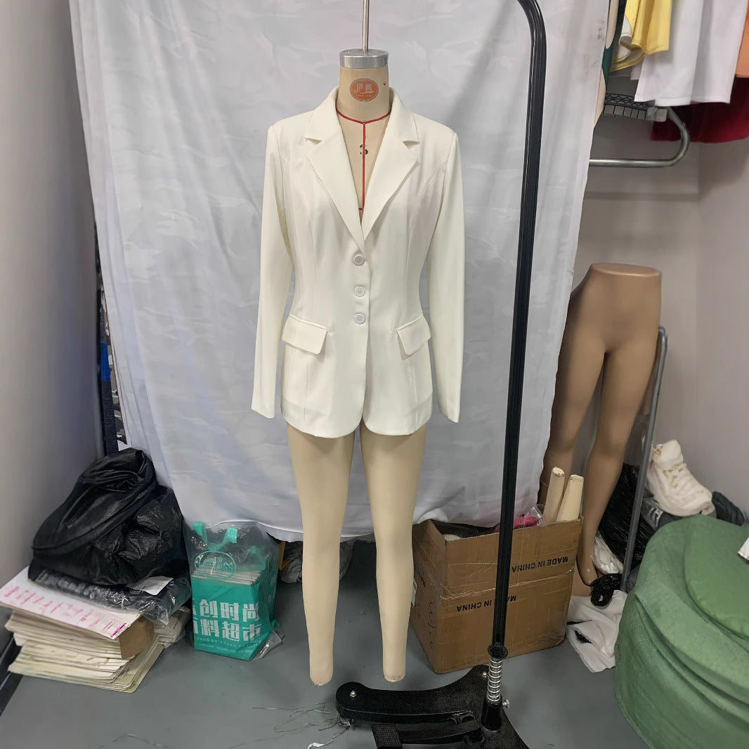 Solid Color Jacket Women's Spring Casual Blazer 5