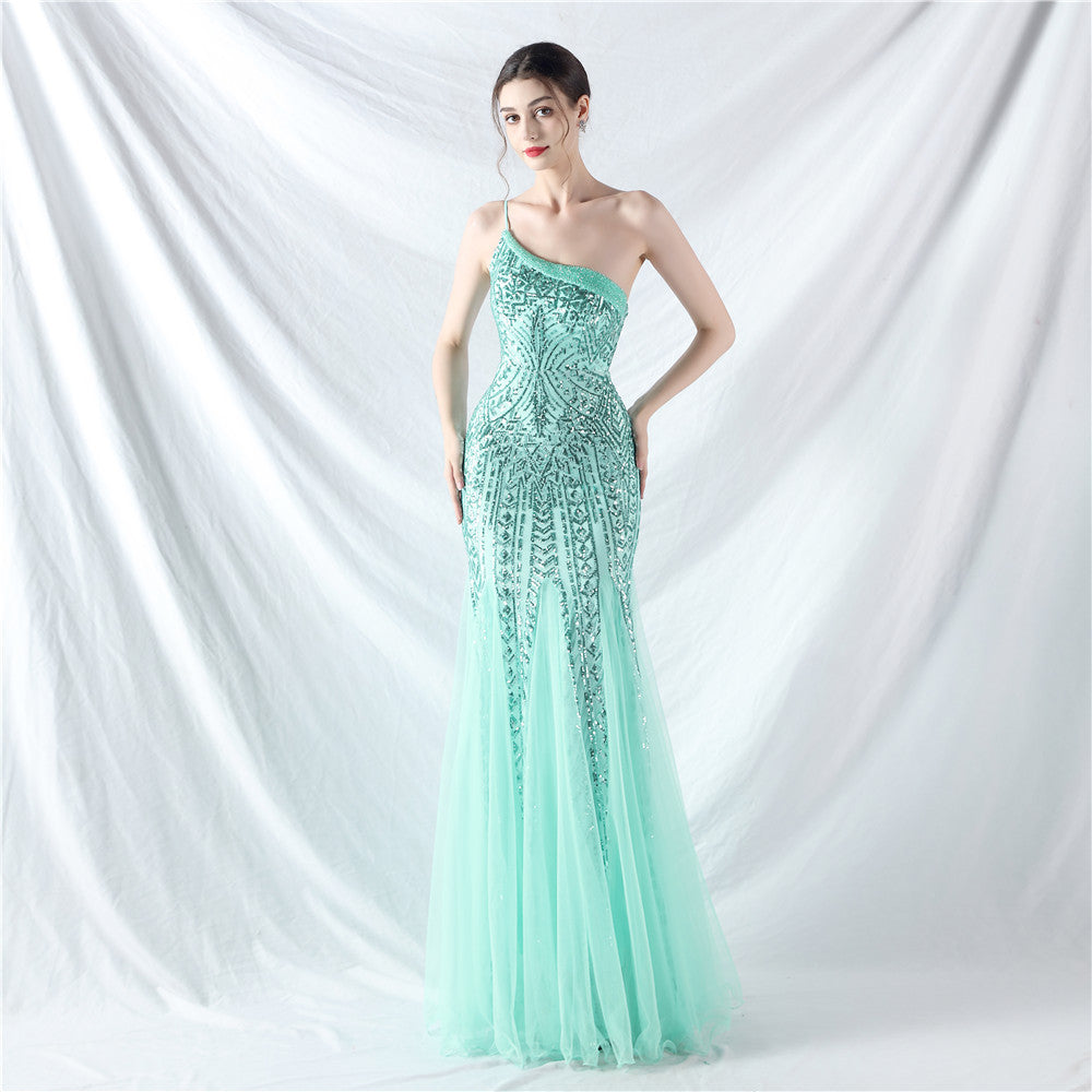 Plus Size Women Sequined Formal Party Maxi Evening Dress 10