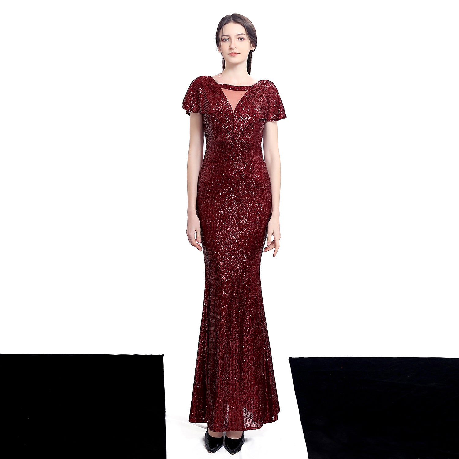 Long Sequin Plus Size Fat Beauty Mermaid Formal Party Evening Dress 7