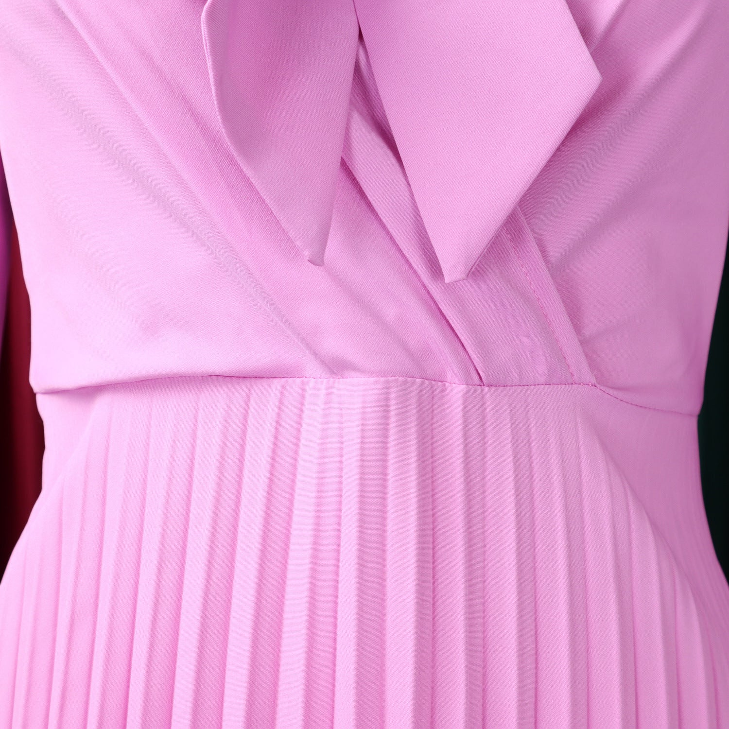 Women 3/4-sleeve tie dress with irregular pleats 27