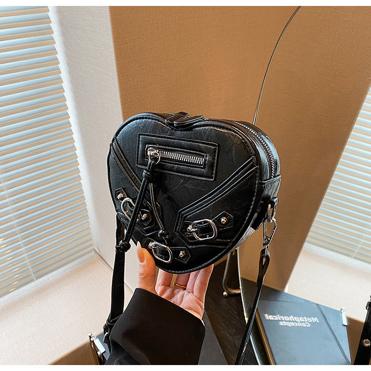 Fashion Heart Shape Bag Trendy Versatile Shoulder Bag 17