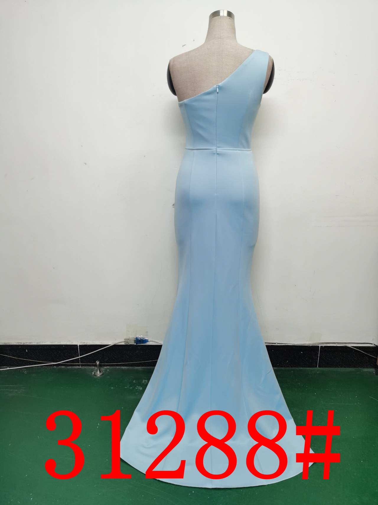 Women Elegant Satin Slit Formal Party Evening Dress 27