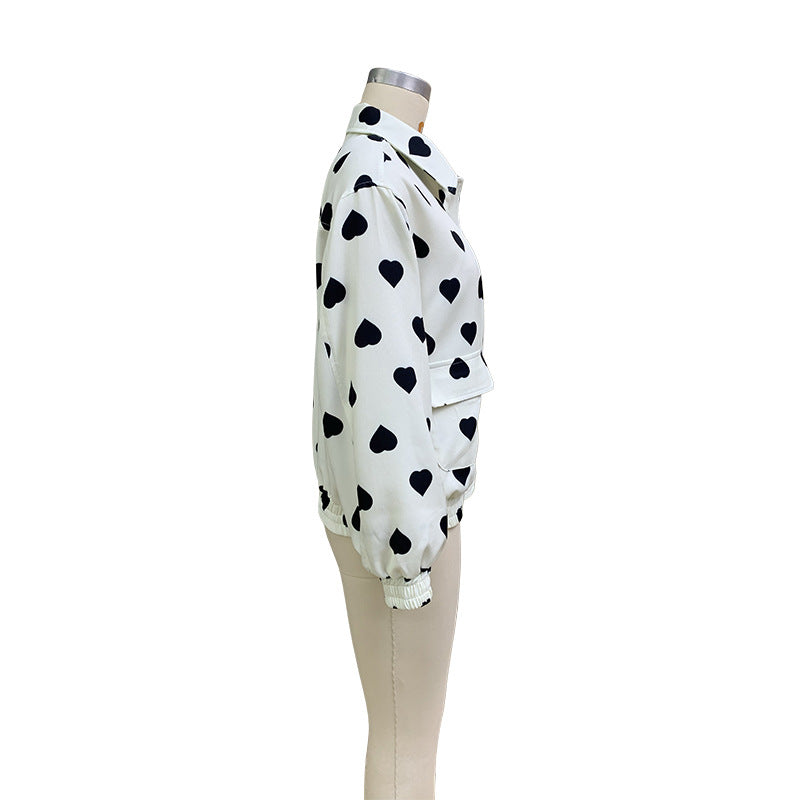 Women Autumn Long-sleeved Printed Jacket 9