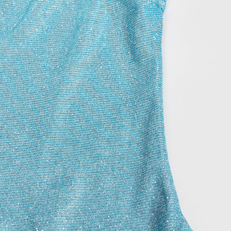 Women Summer Solid Slash Shoulder Bodycon Dress 12