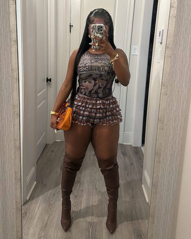 Women sexy mesh ruffle shorts 5